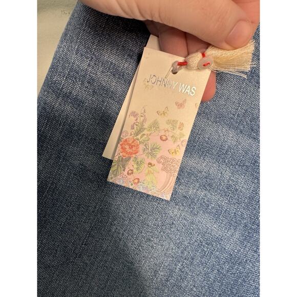 Johnny Was NWT Wide Leg Jean Denim Sisa Embroidered Pockets - 27, Southwest Boho - Picture 6 of 15